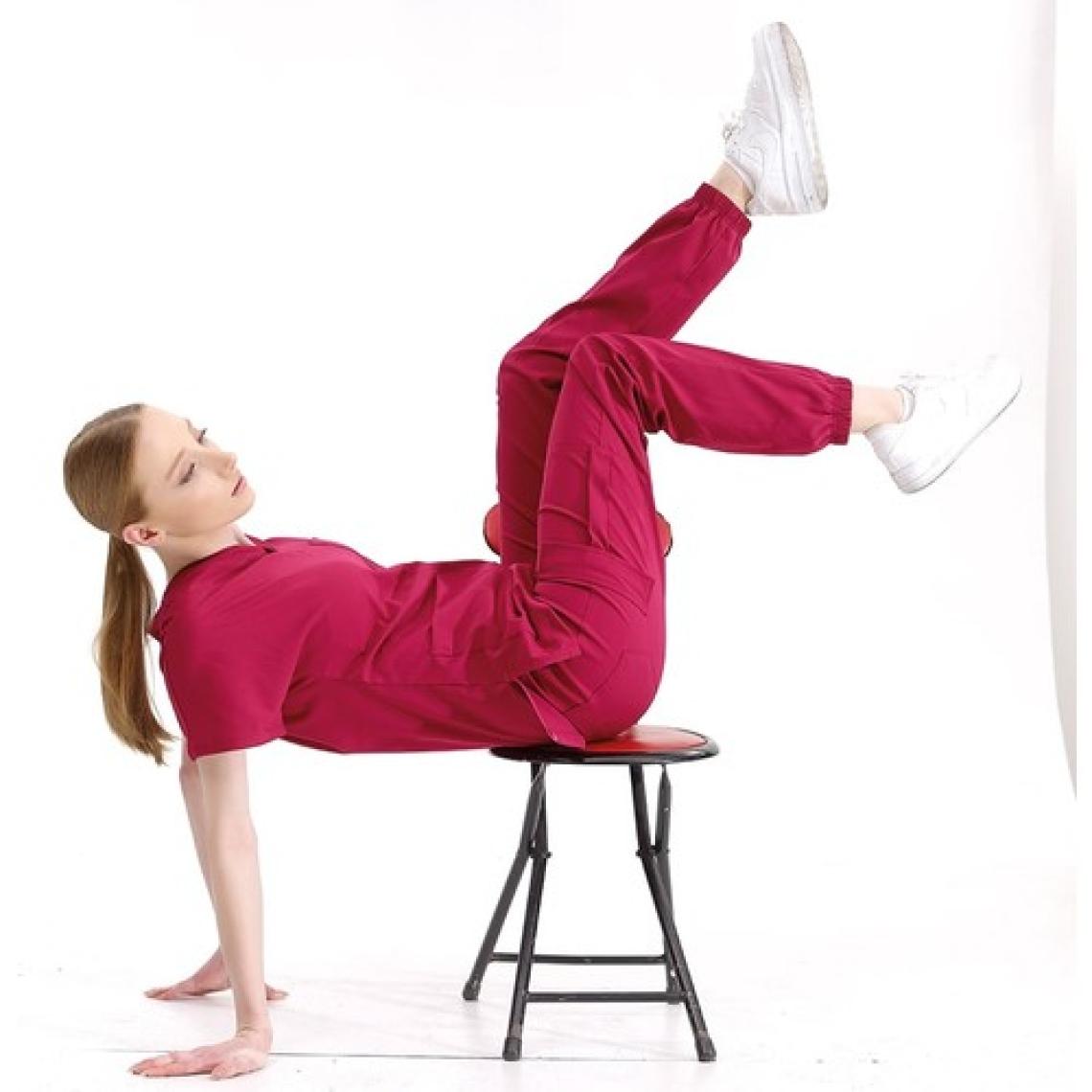 Çizgi Medikal Jogger Lüks Kaliteli Likralı Doktor Hemşire Forması Scrubs Vişne