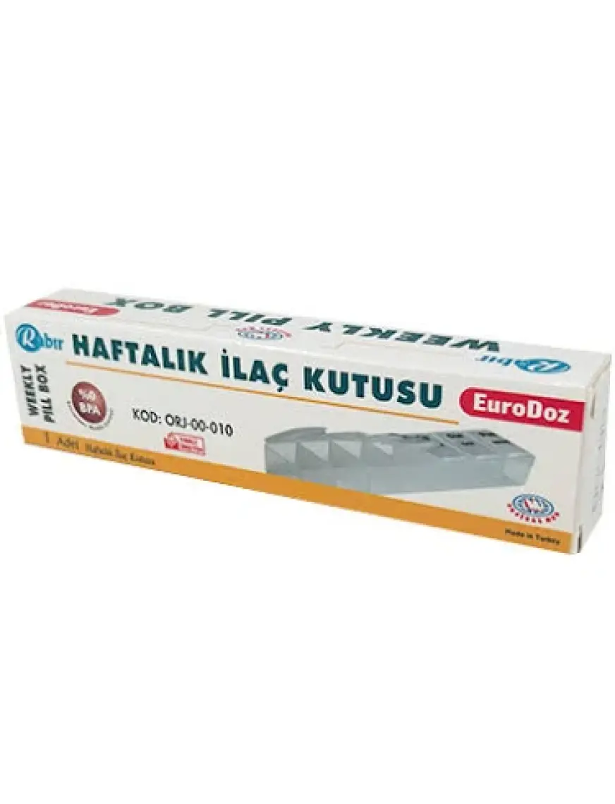 Rabır Haftalık İlaç Muhafaza Saklama Kutusu Kabı % 0 Bpa Hijyenik