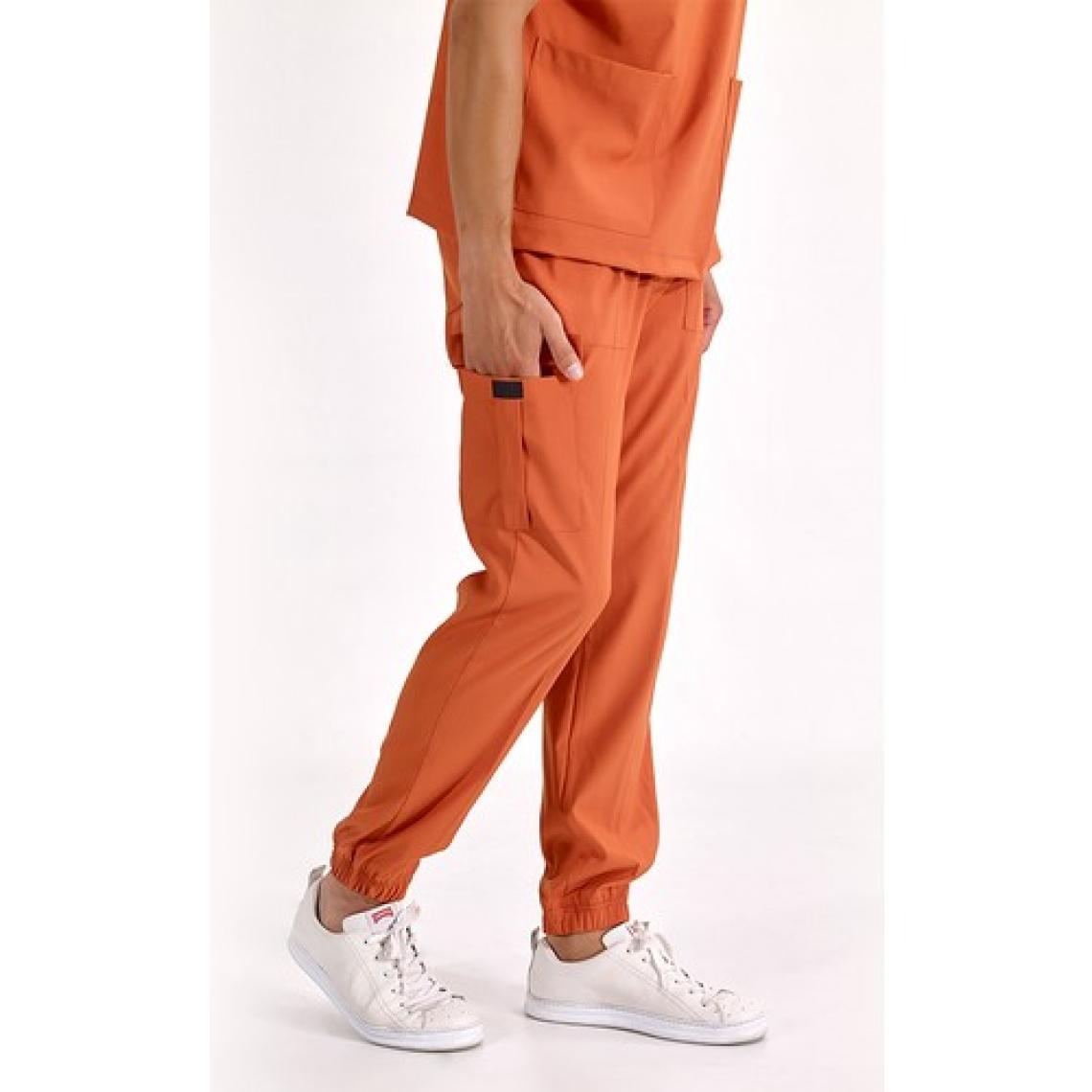 Çizgi Medikal Jogger Lüks Kaliteli Likralı Doktor Hemşire Forması Scrubs Kiremit