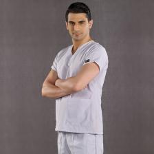 Çizgi Medikal Gri Doktor Hemşire Forması Medikal Forma Cerrahi Takım Ince Kumaş