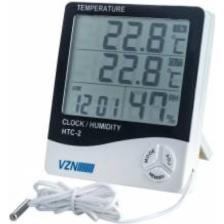 Vzn Dijital Termometre Saat Ve Nem Ölçer Vzn-Htc-2