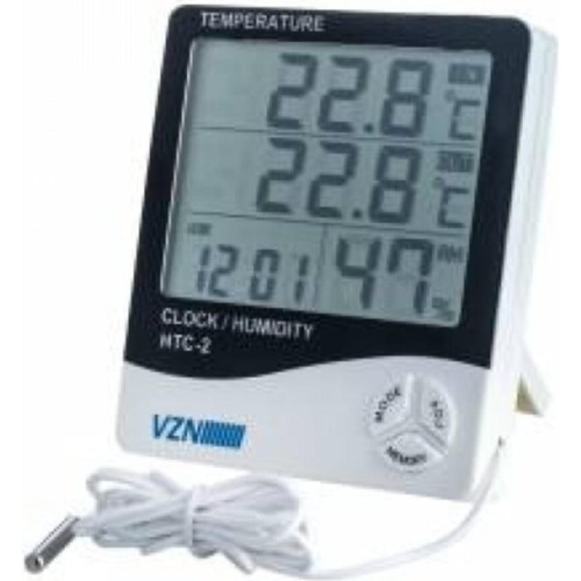 Vzn Dijital Termometre Saat Ve Nem Ölçer Vzn-Htc-2