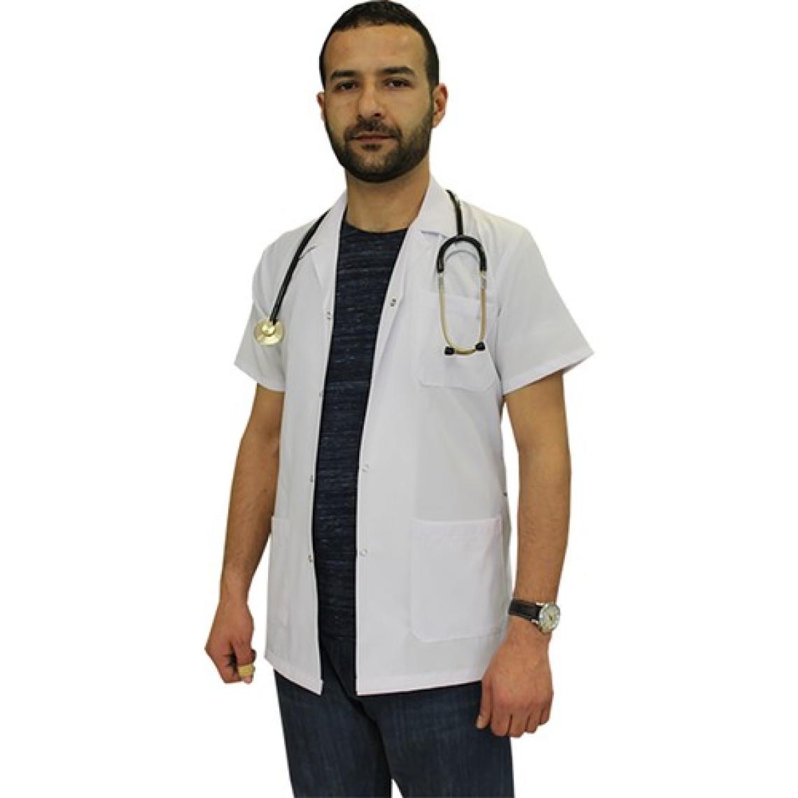 Safa Forma Ceket Yaka Erkek Doktor Önlüğü , Hemşir , Öğretmen , Lab Eczacı Laboratuvar Önlüğü , Beyaz Önlük