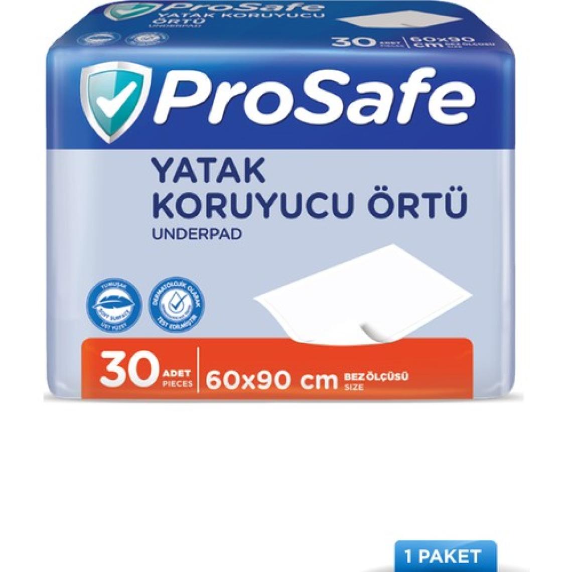 Prosafe Su Geçirmez Yatak Koruyucu - Dermatolojik Olarak Test Edilmiş Selüloz Yüzey, 60x90 cm, 30 Adet