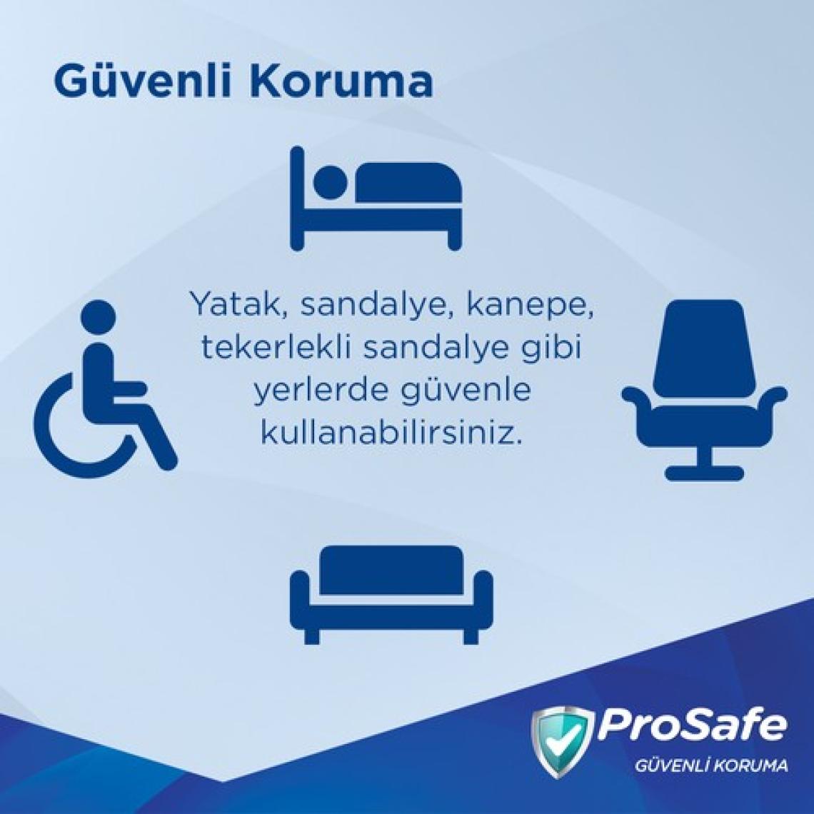 Prosafe Su Geçirmez Yatak Koruyucu - Dermatolojik Olarak Test Edilmiş Selüloz Yüzey, 60x90 cm, 30 Adet