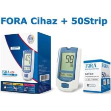 Fora G20 Şeker Cihazı + 50 Adet Ölçüm Strip / Çubuğu + 100 Adet Lanset