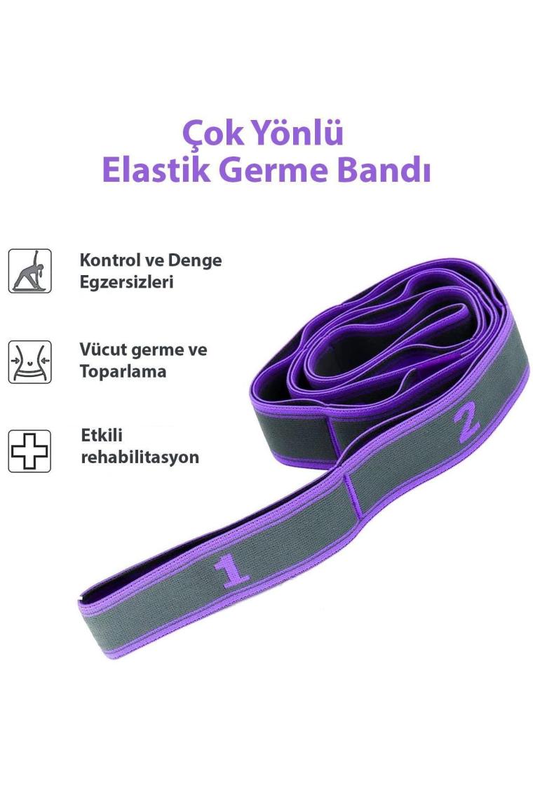Trendpoint 9 Farklı Seviyeli Direnç Bandı Spor Egzersiz Aerobik Pilates Squat Lastiği Fitness Yoga