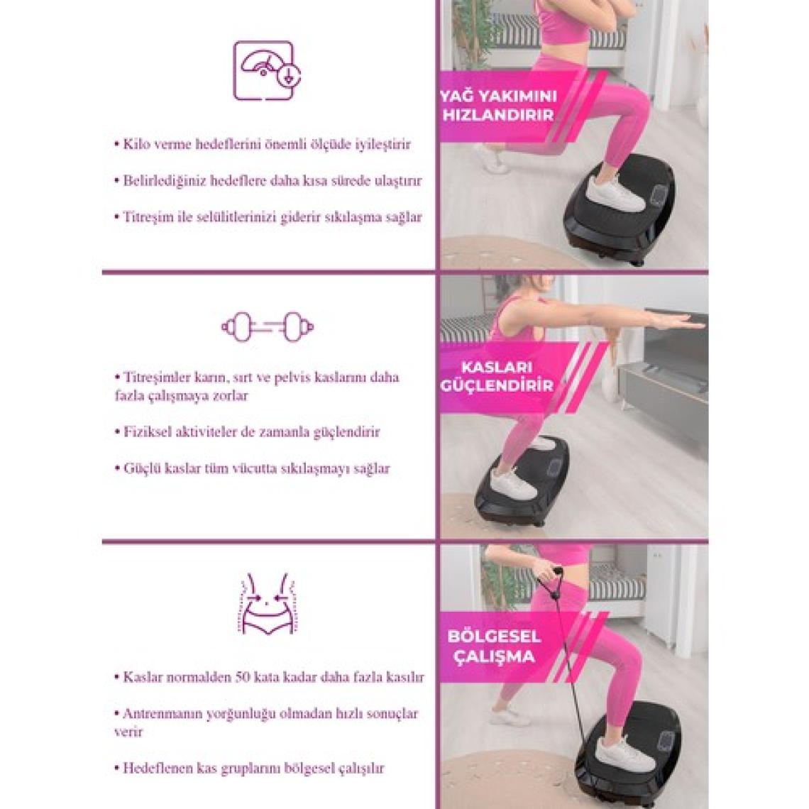 Relax Fit Exclusive 3D Vibration Plate Titreşimli Spor Egzersiz Fitness Aleti Cihazı
