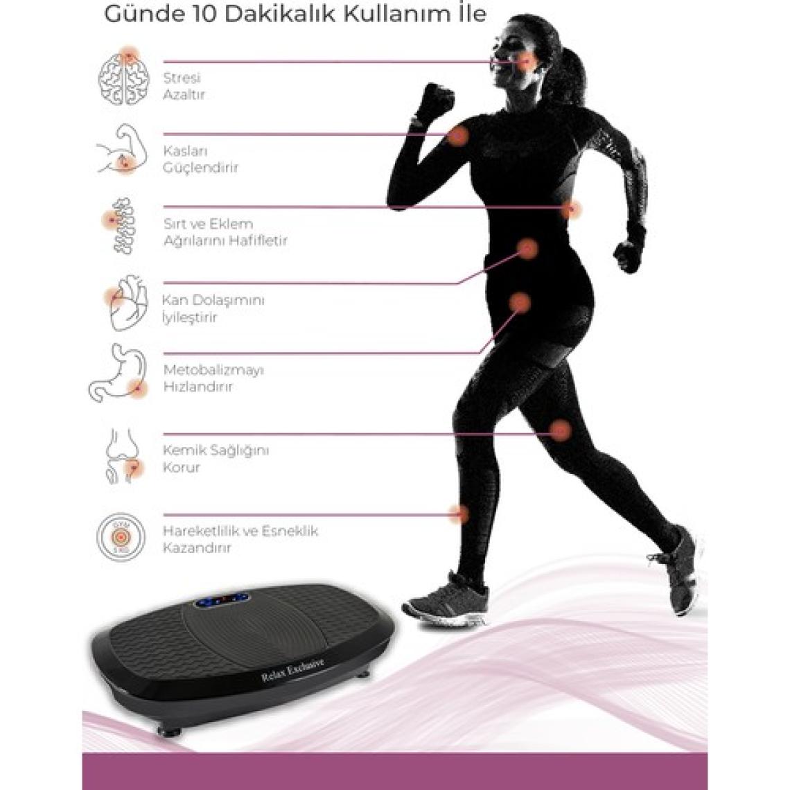 Relax Fit Exclusive 3D Vibration Plate Titreşimli Spor Egzersiz Fitness Aleti Cihazı