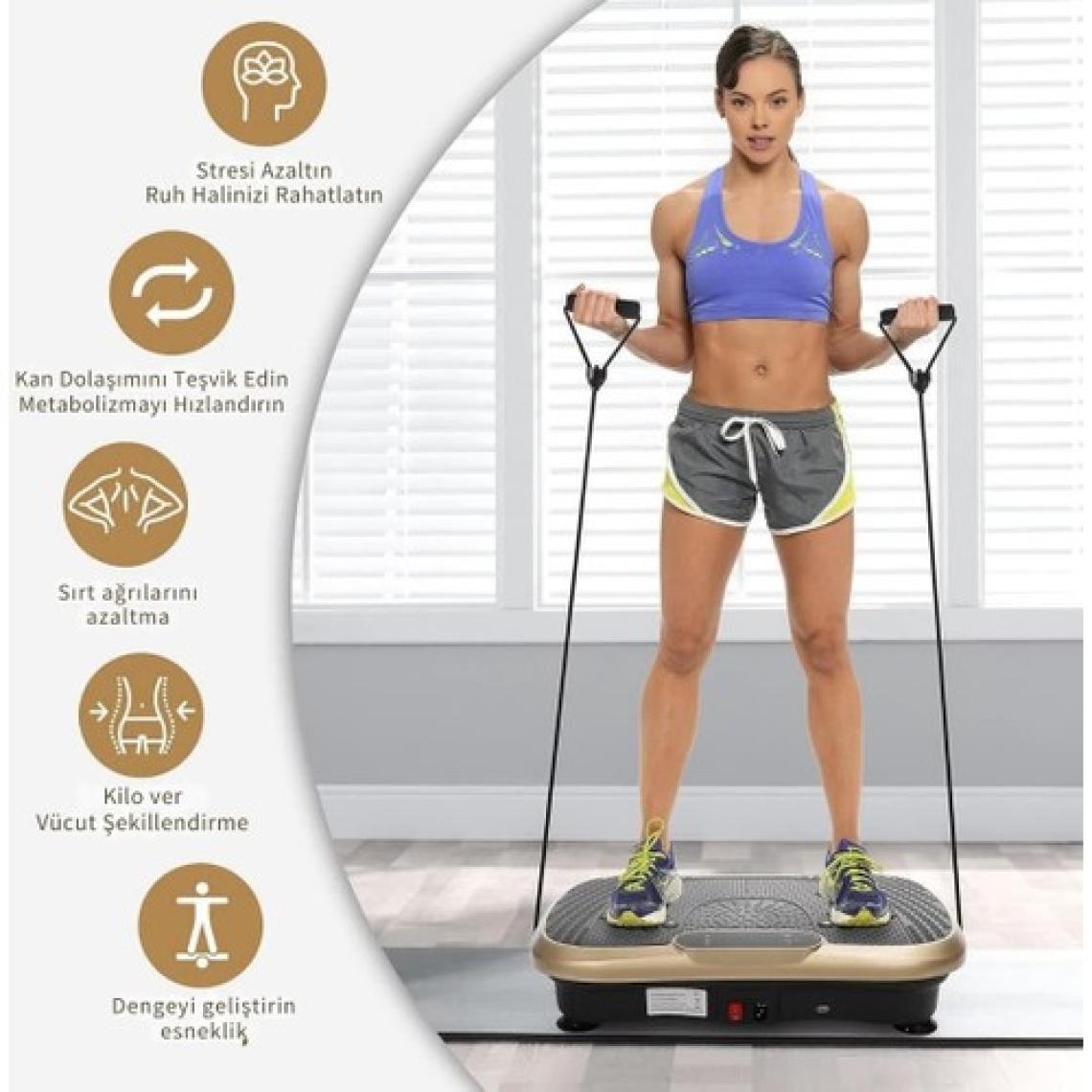 Robx Vibro Vibration Plate Egzersiz ve Titreşimli Basen Karın Kol Bacak Spor Aleti