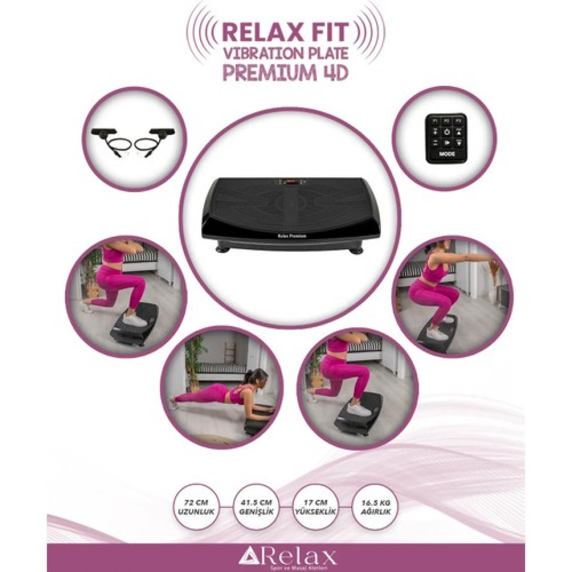 Fit Premium 4d-7in1 Vibration Plate Titreşimli Spor Egzersiz Fitness Aleti Cihazı