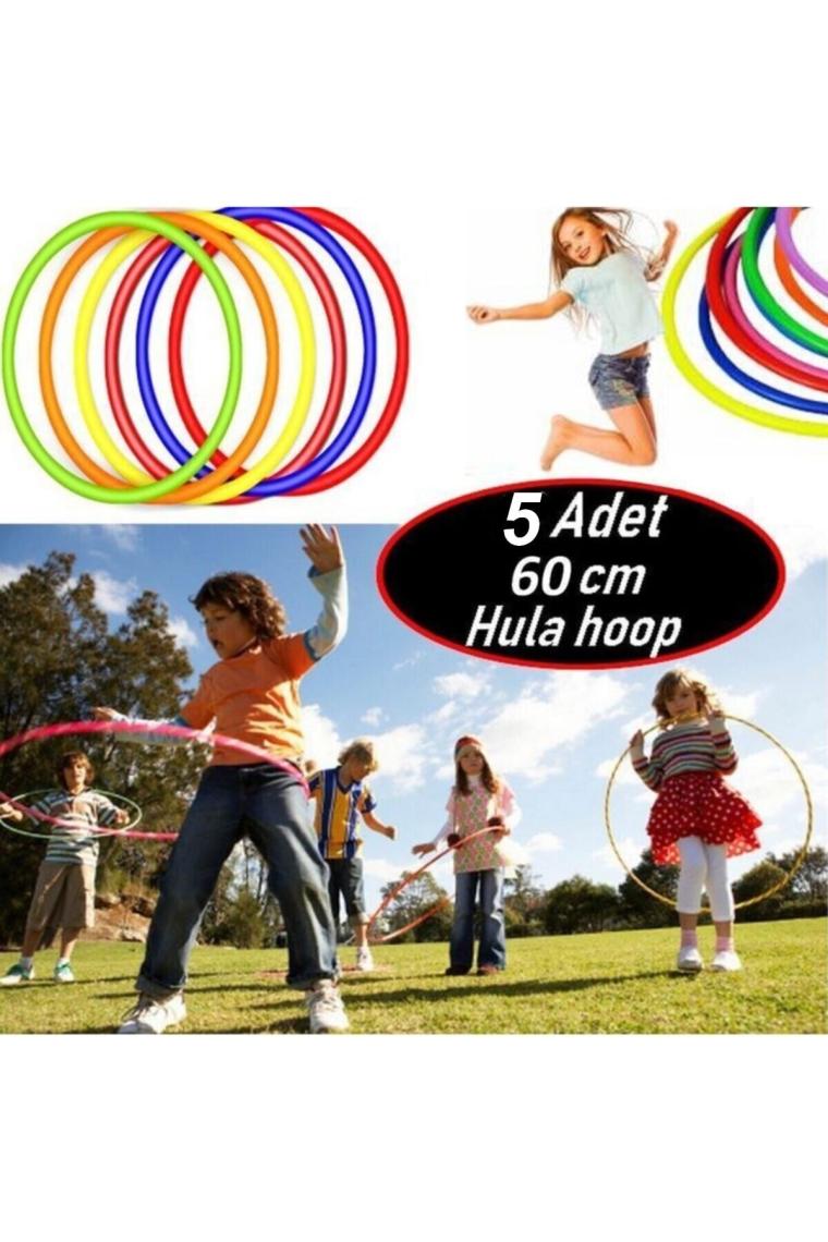 Neler Geldi Neler 5 Adet 60 cm Renkli Bel Inceltici Jimnastik Çemberi Eğzersiz Çember