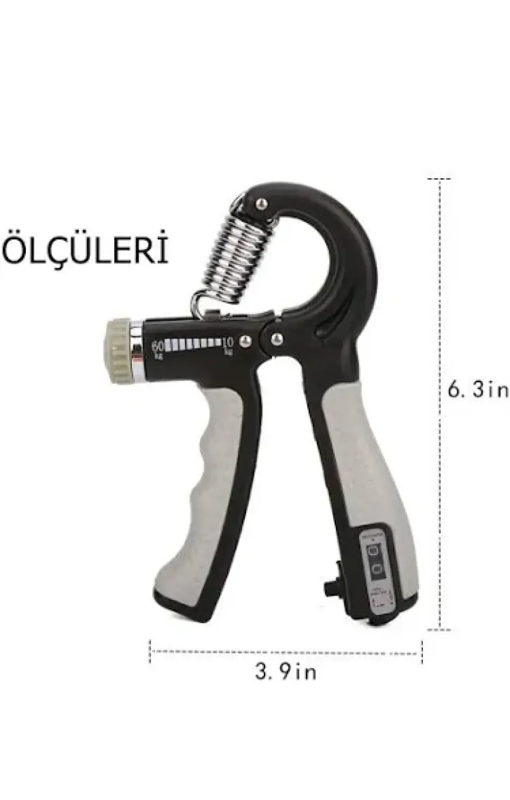 El Egzersiz Aleti, Parmak Çalıştırıcı, Ayarlanabilir Kuvvetli Direnç (5-60 Kg) Siyah