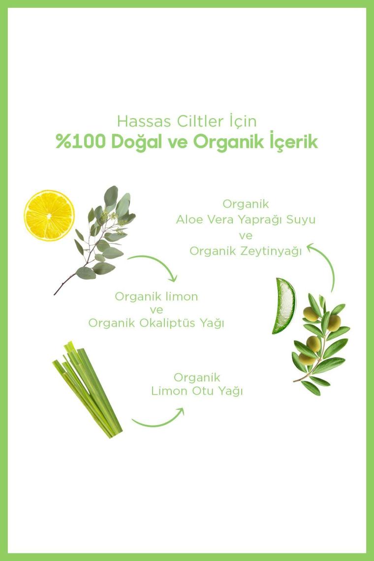 %100 Doğal Organik Roll On Aluminyum Tuzları Içermez Ter Kokusu Önleyici Fresh 50 ml Vegan