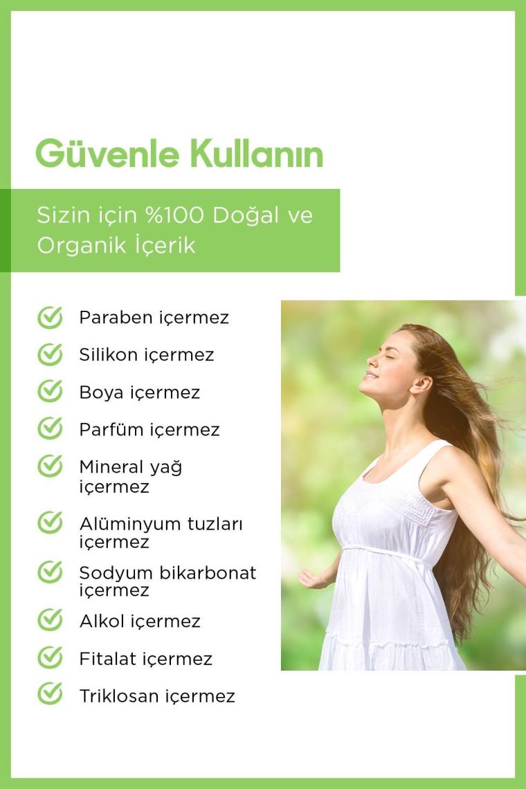 %100 Doğal Organik Roll On Aluminyum Tuzları Içermez Ter Kokusu Önleyici Fresh 50 ml Vegan