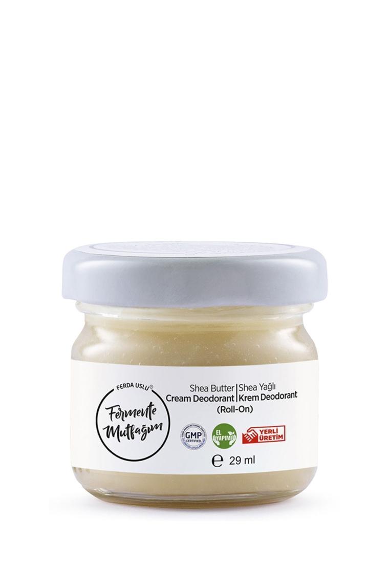 %100 Doğal Florayı Destekleyici Krem Deodorant - Shea, Kakao Hindistan Cevizi Yağı 29 ml