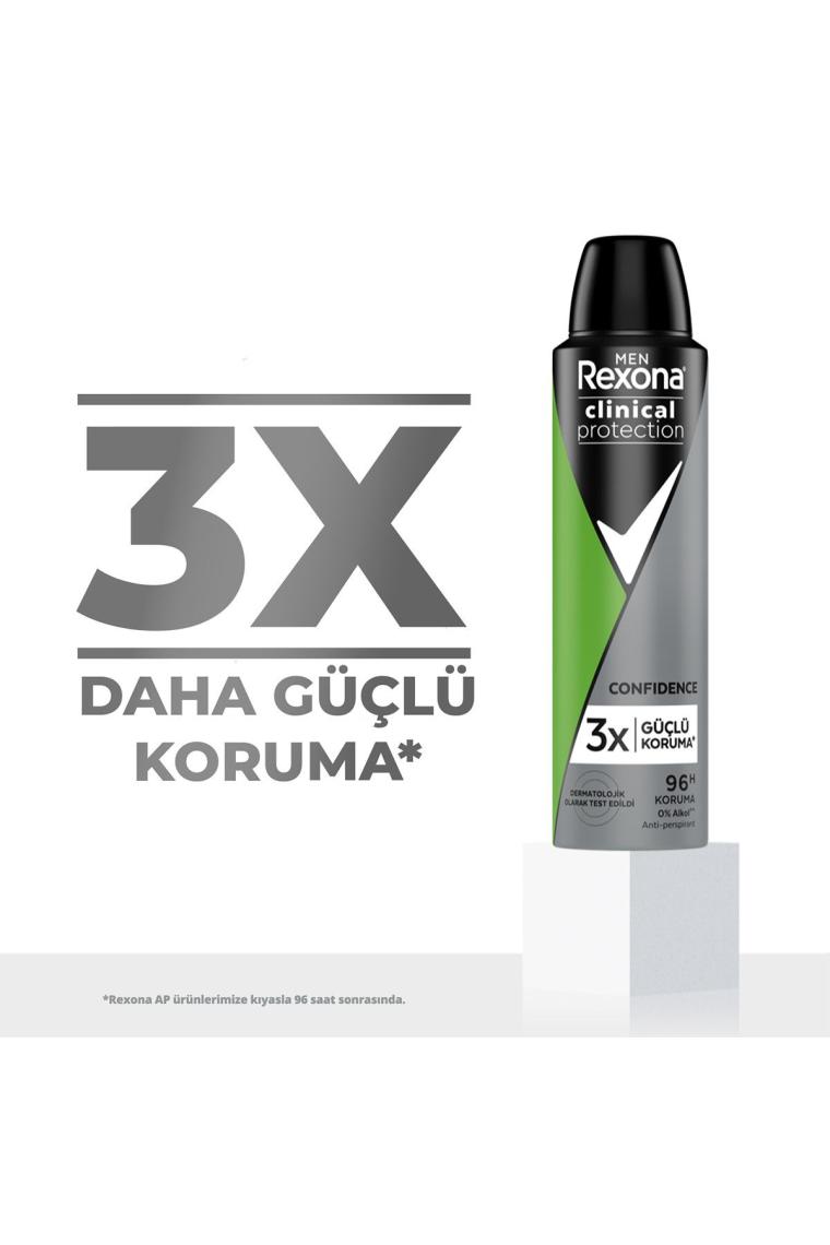 Men Clinical Protection Erkek Sprey Deodorant Confidence 96 Saat Koruma 150 ml