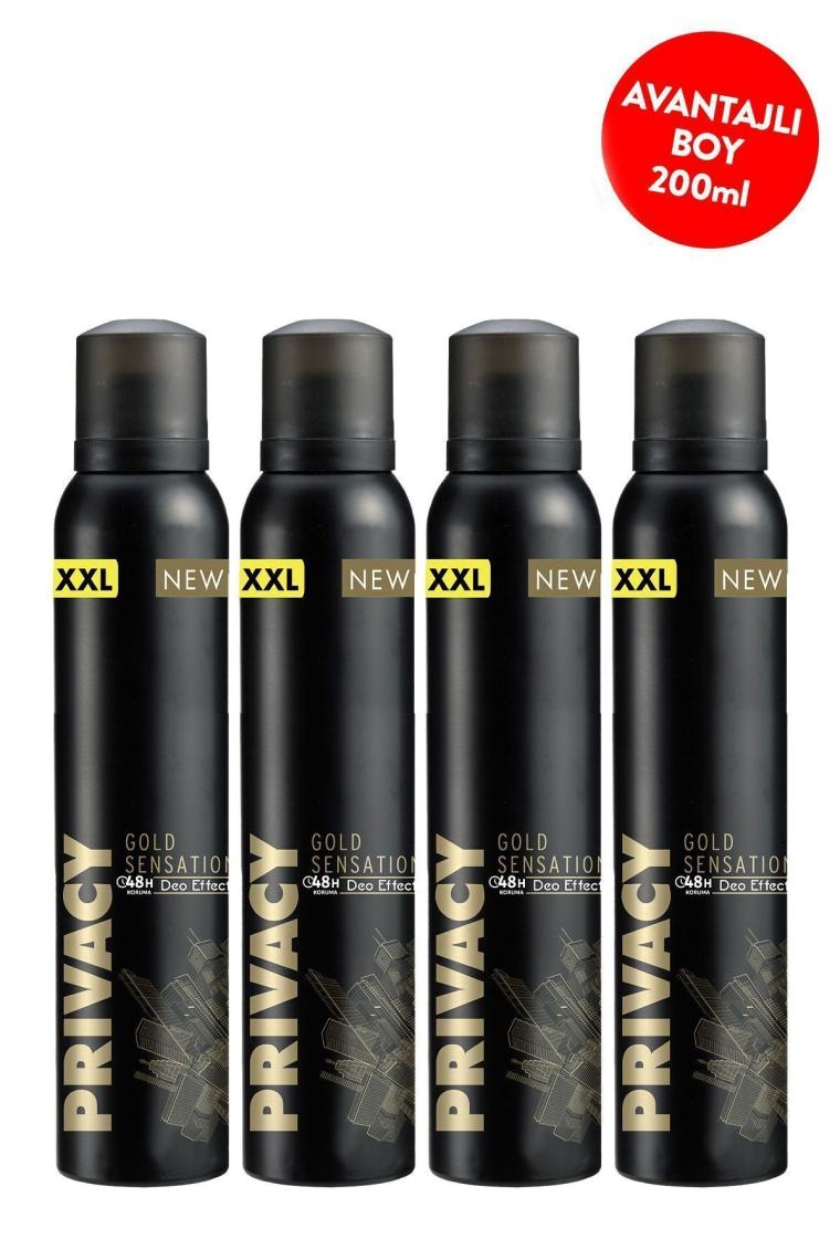 Privacy Gold Man Erkek Deodorant 6x200   ML
