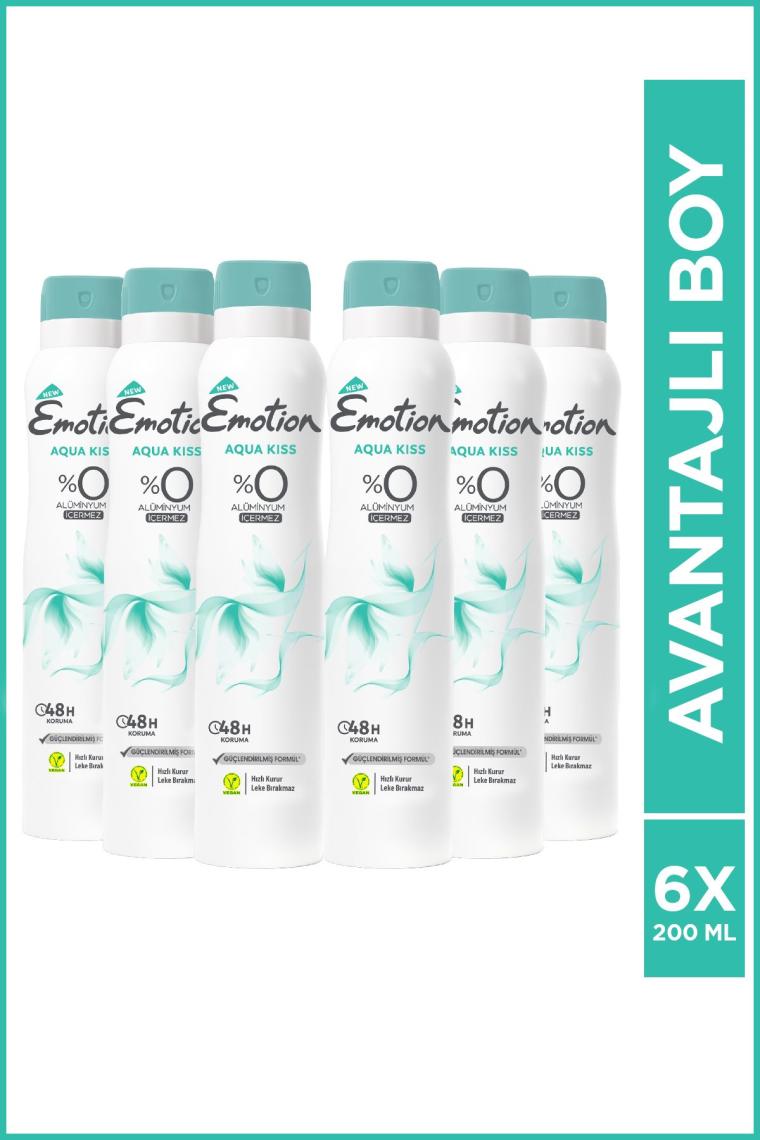 Aqua Kiss Kadın Deodorant 6x200 ml