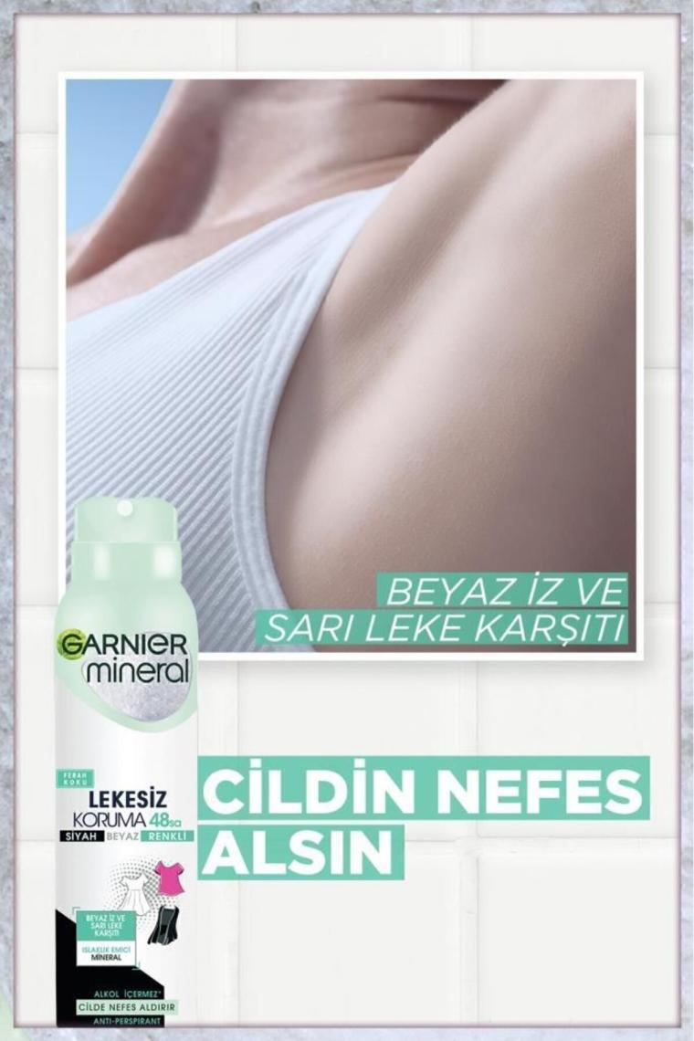 Mineral Lekesiz Koruma Ferah Koku Sprey Deodorant