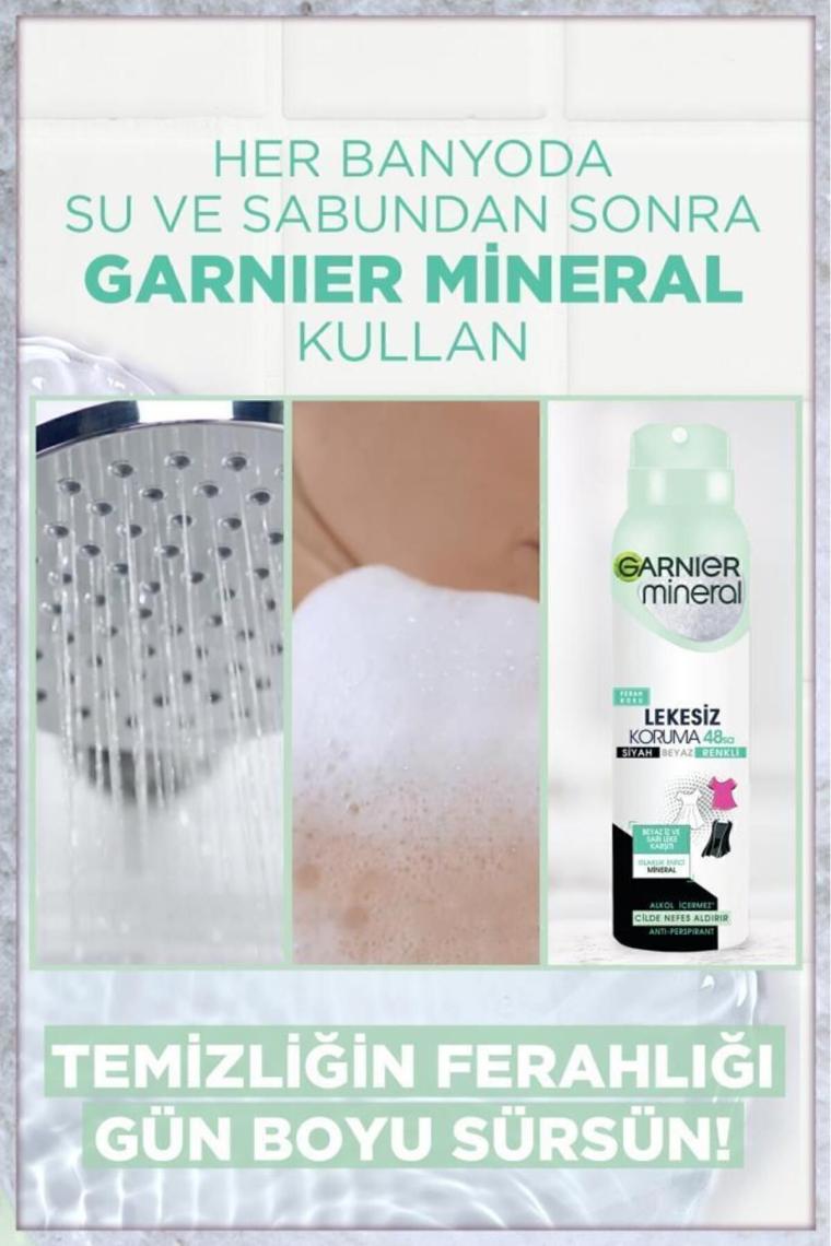 Mineral Lekesiz Koruma Ferah Koku Sprey Deodorant