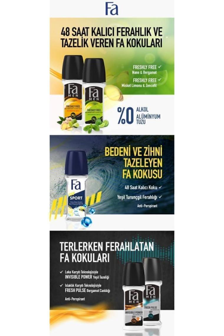 Men Sport Yeşil Turunçgil Ferahlığı Roll-on 50 ml