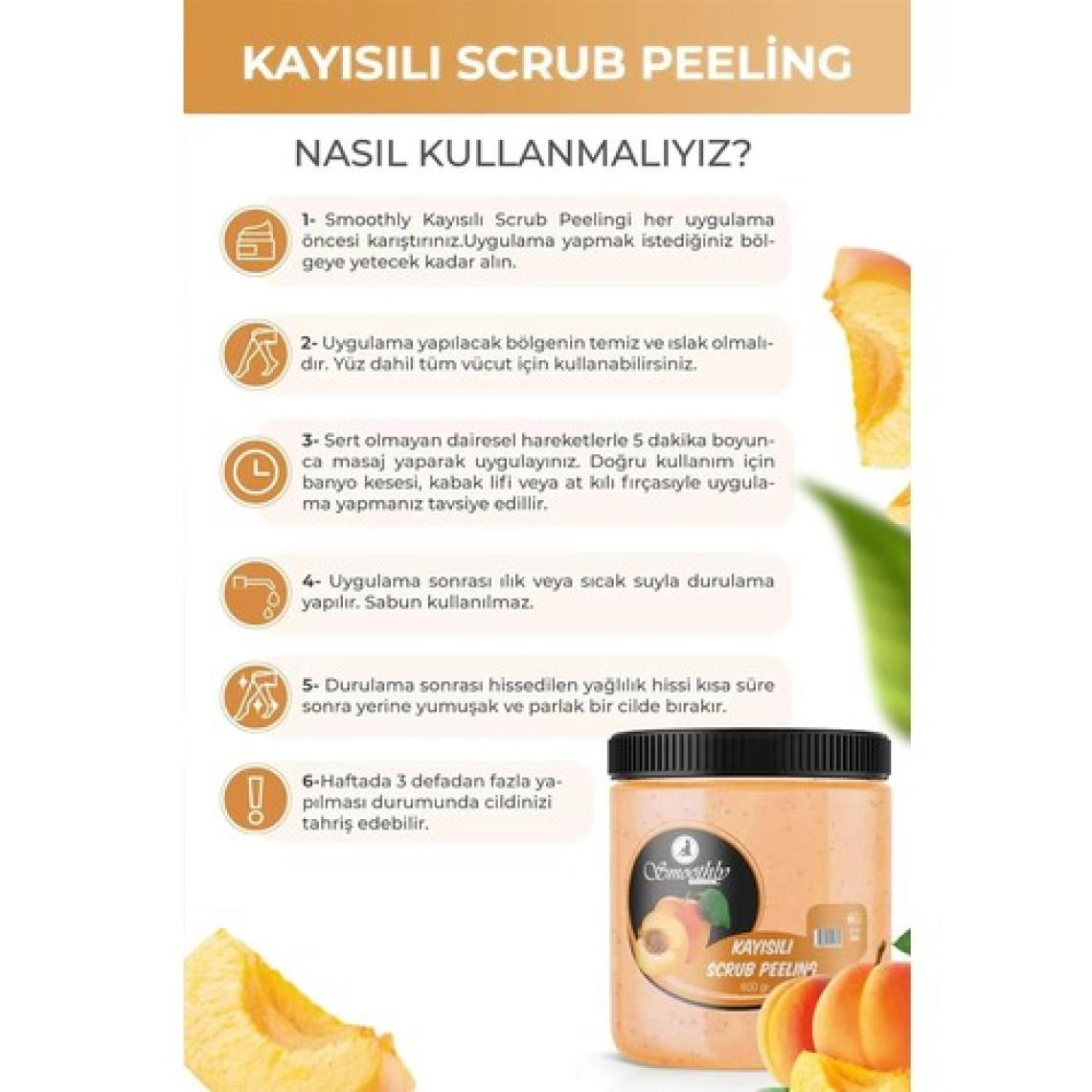 Smoothly Kayısı Aromalı Canlandırıcı & Yumuşatıcı El Ayak Ve Vücut Bakım Peelingi 800gr