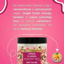 Bahar Çiçekleri, Papatya Özlü Vücut Peelingi, Nazik Ferahlık ve Pürüzsüz Nemlendirme, 500ml