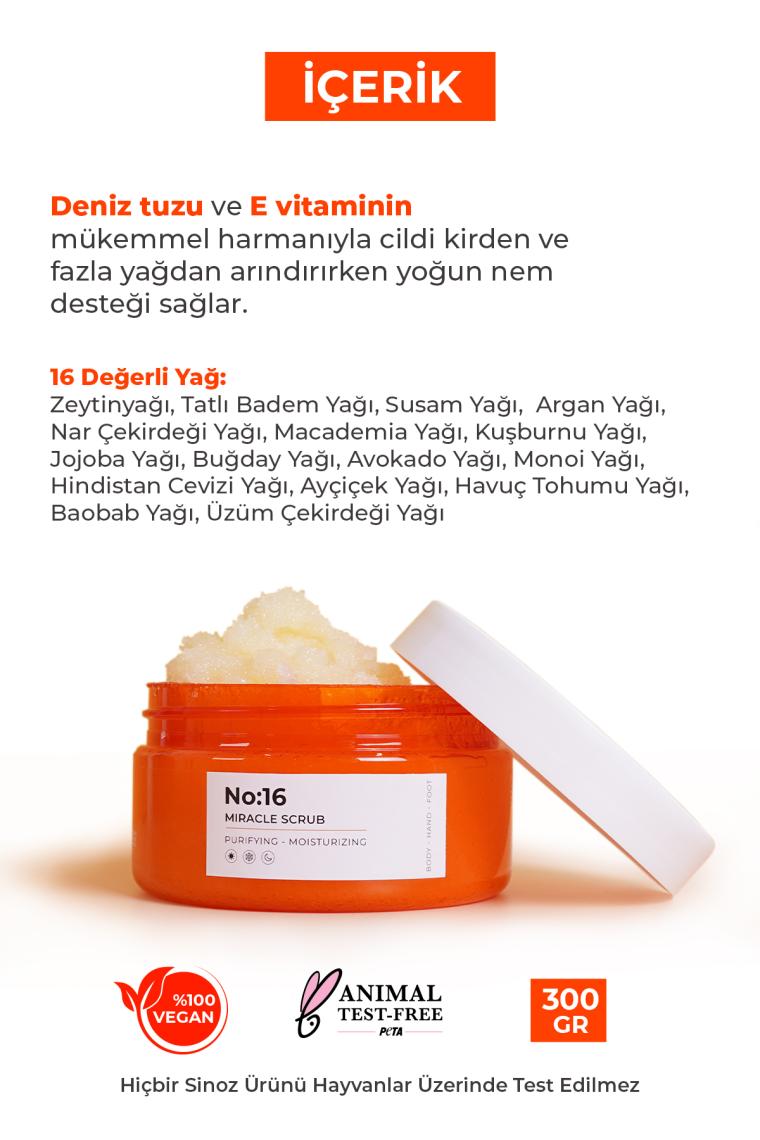Sinoz No:16 Yoğun Nemlendirici, Besleyici Ve Arındırıcı Vücut Peelingi 250 Ml