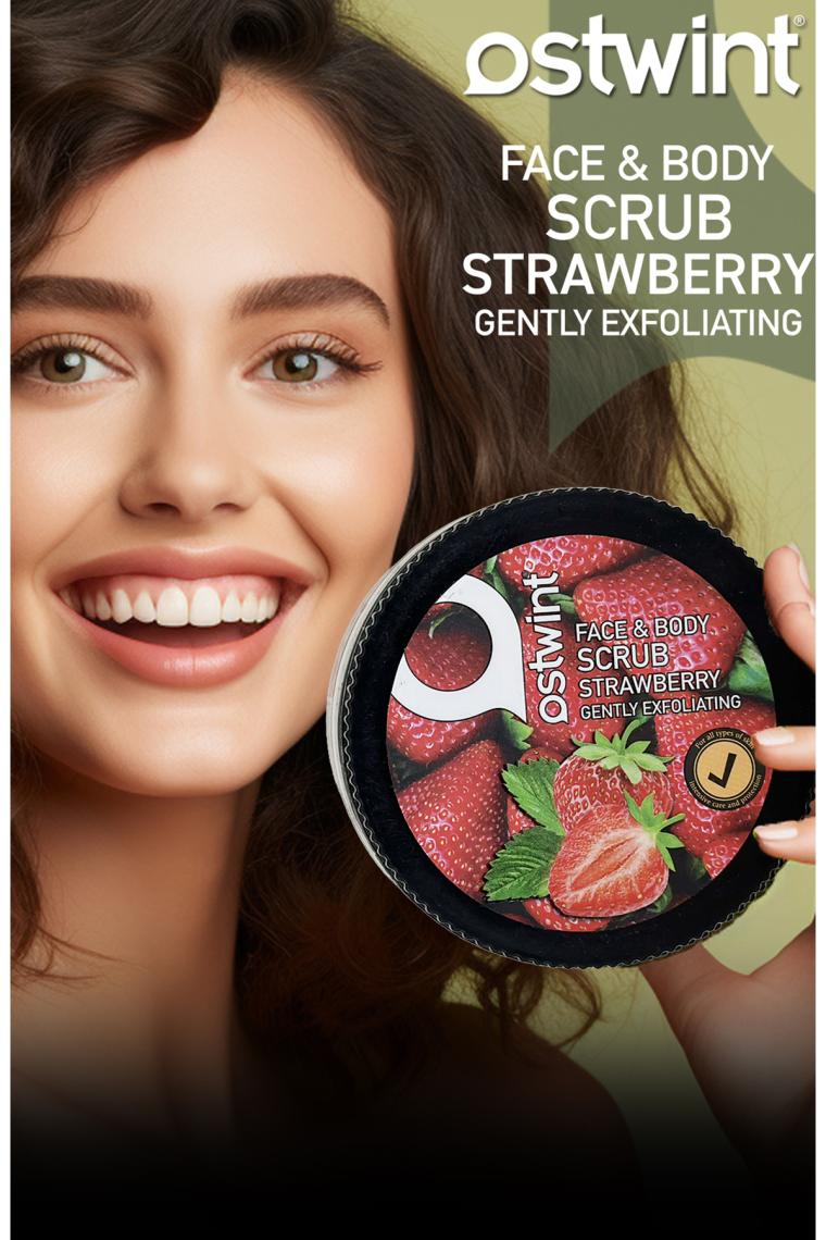 Ostwint Face Body Scrub Gel Strawbarry 300 Ml