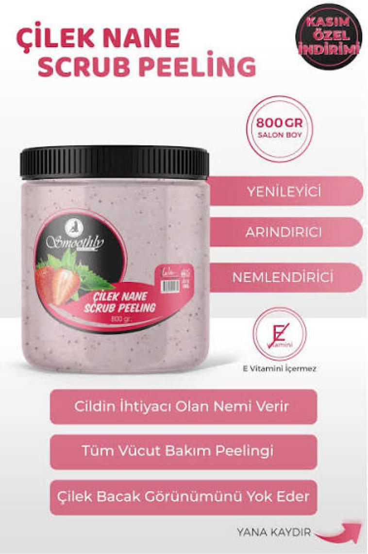 Smoothly El Ayak Vücud Peelingi Çilek Nane Aromalı 800 ml