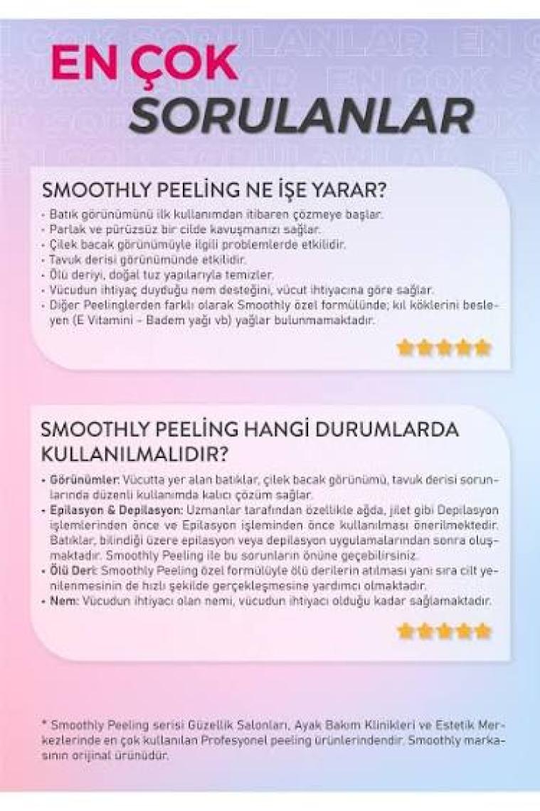 Smoothly El Ayak Vücud Peelingi Çilek Nane Aromalı 800 ml