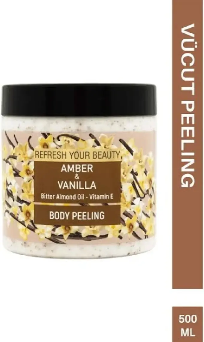 Vücut Peelingi - Sıcak Vanilya Ve Amber Zenginliği, Acı Badem Yağı Ve E Vitamini Içerir, 500ml