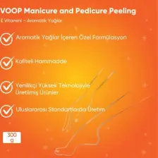 Voop Manikür Pedikür Peeling - 300gr El, Ayak ve Tırnak Bakımı İçin Onarıcı ve Besleyici Peeling