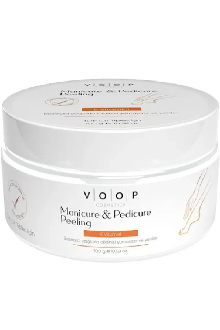 Voop Manikür Pedikür Peeling - 300gr El, Ayak ve Tırnak Bakımı İçin Onarıcı ve Besleyici Peeling