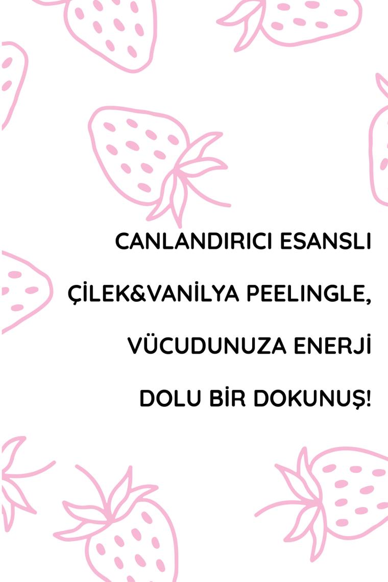 Vücut Peelingi Body Scrub Çilek Vanilya 300 Ml Besleyici, Arındırıcı, Nemlendirici