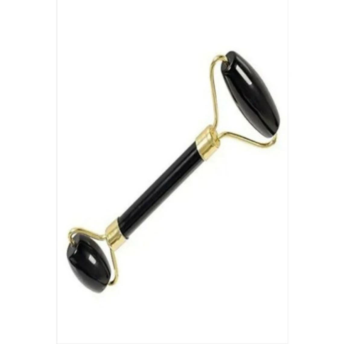 Qax Roller Siyah 2'li Yeşim Taşı Çift Taraflı Cilt Yüz Masaj Bakım Aleti Obsidian