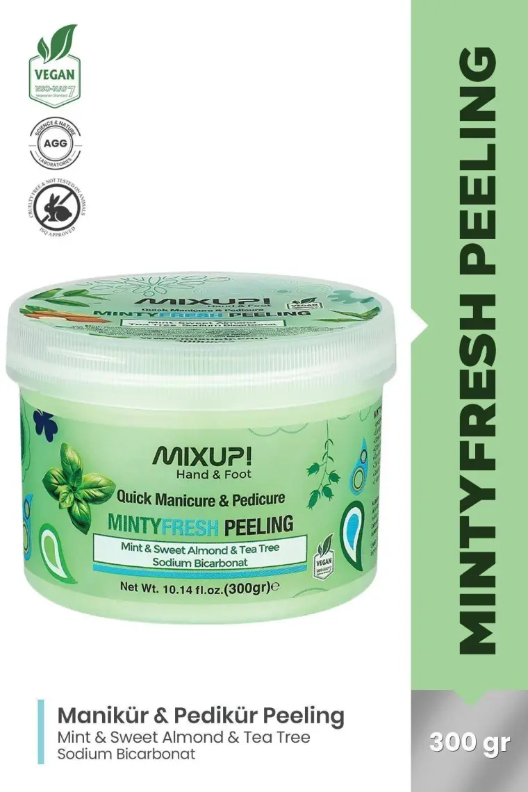 Mixup Hand & Foot - Manikür & Pedikür Arındırıcı - Besleyici - Nemlendirici Mıntyfresh Peeling 300 gr