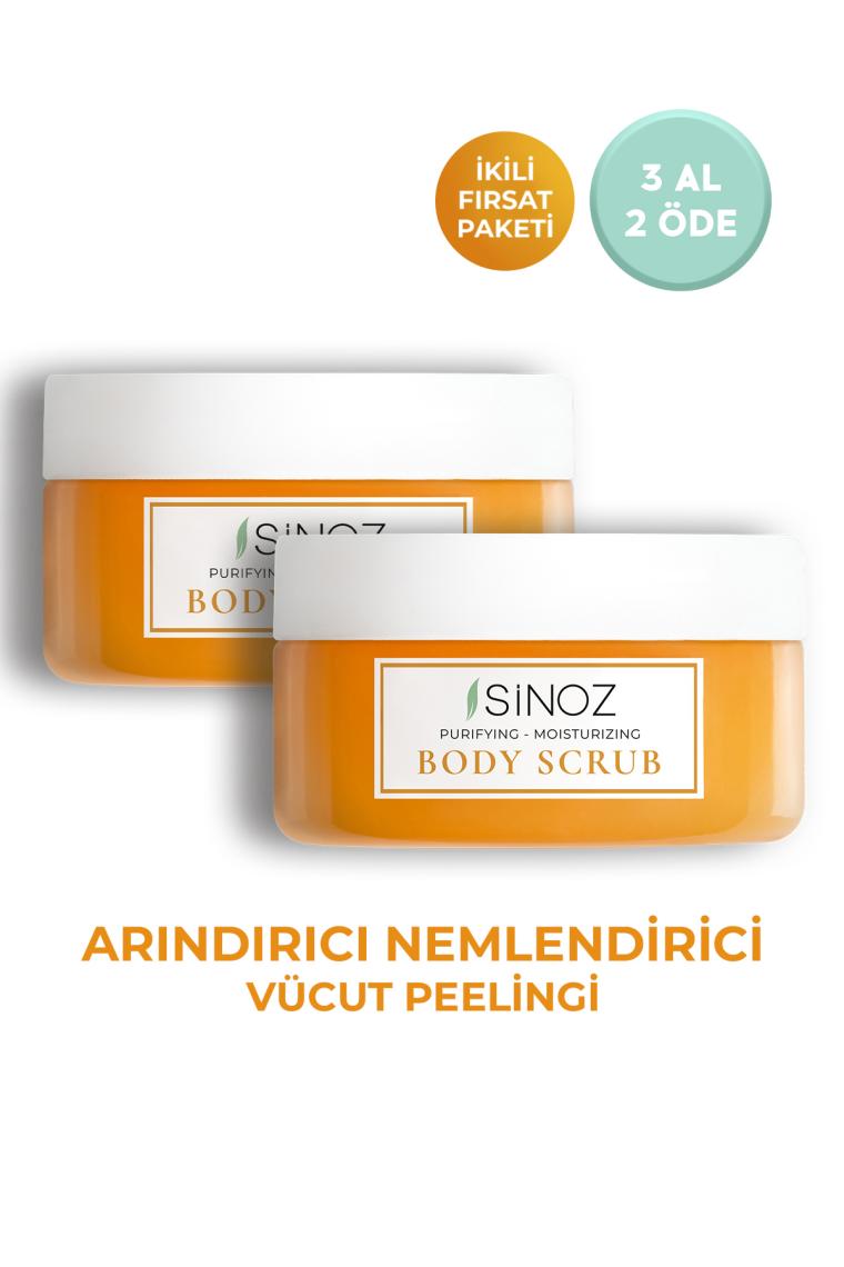 Sinoz Body Scrub Besleyici Arındırıcı Nemlendirici Vücut Peelingi 300 gr 2li Set