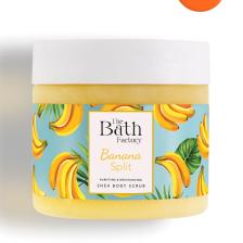 The Bath Factory Nemlendirici ve Arındırıcı Shea Vücut Peelingi - Muz Aromalı 300GR