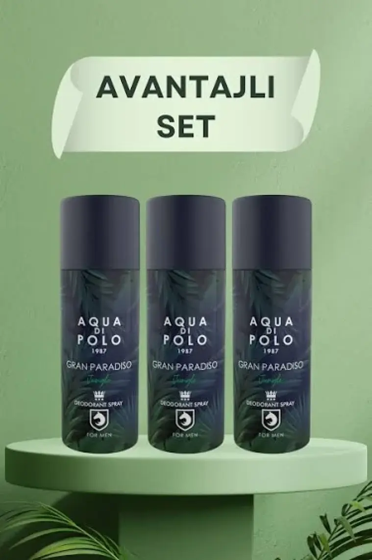 Aqua Di Polo 1987 Gran Paradiso Jungle Deodorant 3'lü