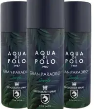 Aqua Di Polo 1987 Gran Paradiso Jungle Deodorant 3'lü