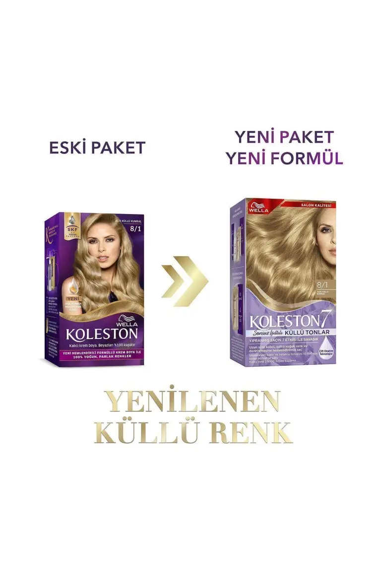 Wella Koleston Supreme Kit 8/1 Açık Küllü Kumral