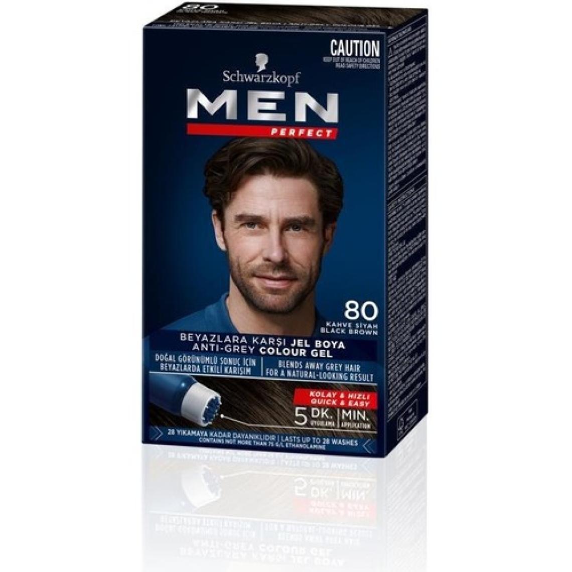 Men Perfect Saç Boyası 80 - Kave Siyah X 3 Adet