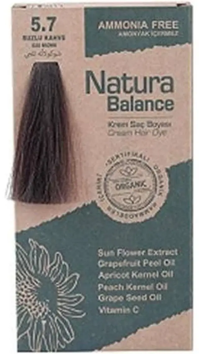 Natura Balance Organik Krem Saç Boyası 5.7 Buzlu Kahve 60 ml