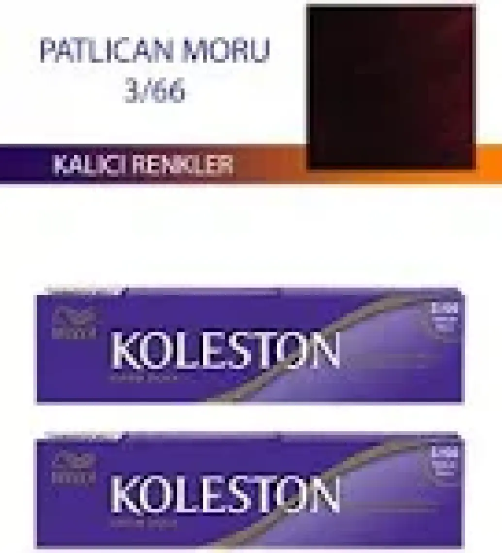 Wella Koleston 2 Adet Single Tüp Boya Saç Boyası Patlıcan Moru 3/66