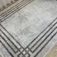Brillant Geometrik Geçişli Şönil Görünüm Lateks Kaymaz Taban Leke Tutmaz Saçaklı Halı