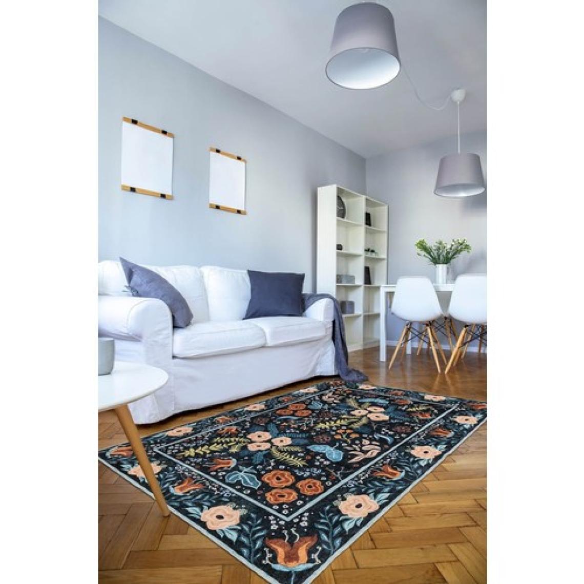 Artloop Fuga Yumuşak Dokulu Çok Renkli Çiçek Desenli Halı Ka 19