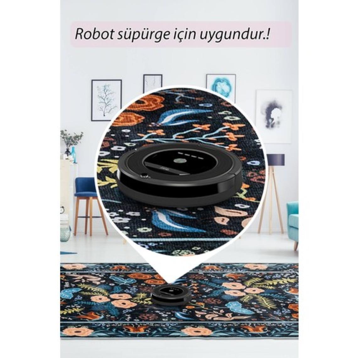 Artloop Fuga Yumuşak Dokulu Çok Renkli Çiçek Desenli Halı Ka 19