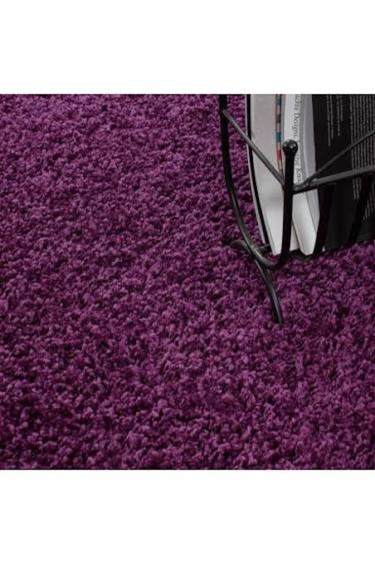 Red Halı Halı Yüksek Tüylü Düz Mor Kabarık Uzun Tüylü Shaggy Oturma Odası Halı